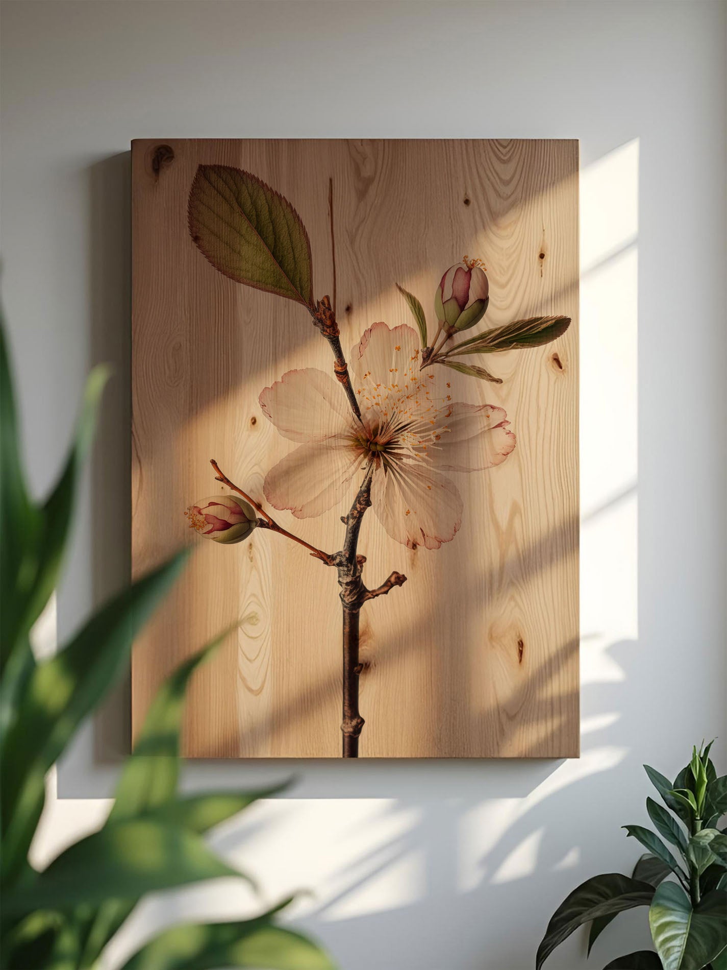 Blütenschimmer – Holzbild von pura
