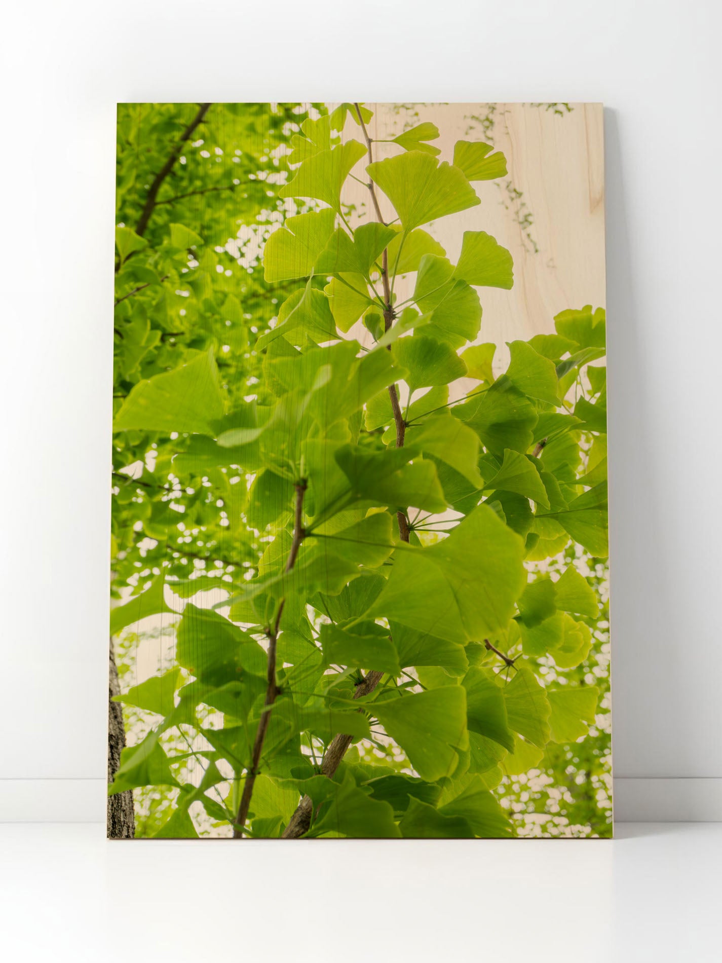 Blattpoesie – Holzbild von pura