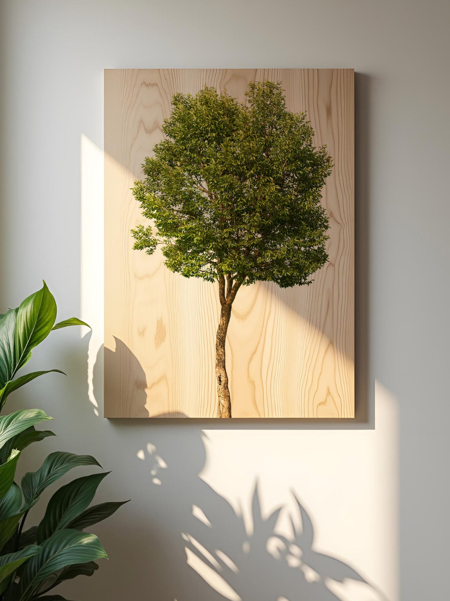 Laublicht – Holzbild von pura