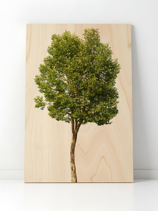 Laublicht – Holzbild von pura
