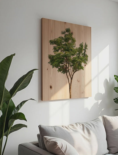 Grünklang – Holzbild von pura