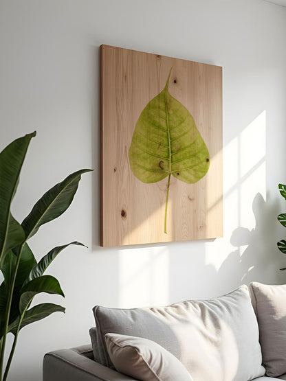 Blattlicht – Holzbild von pura